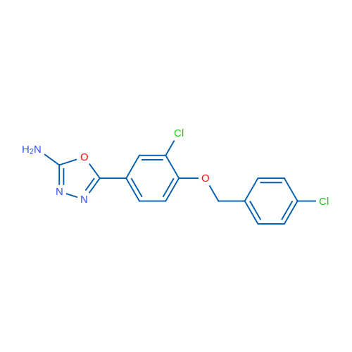 5-(3-Chloro-4-((4-chlorobenzyl)oxy)phenyl)-1,3,4-oxadiazol-2-amine 1g