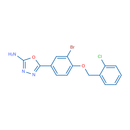 5-(3-Bromo-4-((2-chlorobenzyl)oxy)phenyl)-1,3,4-oxadiazol-2-amine 1g