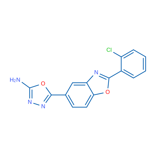 5-(2-(2-Chlorophenyl)benzo[d]oxazol-5-yl)-1,3,4-oxadiazol-2-amine 1g