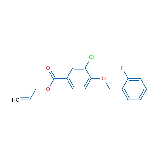 Allyl 3-chloro-4-((2-fluorobenzyl)oxy)benzoate 1g