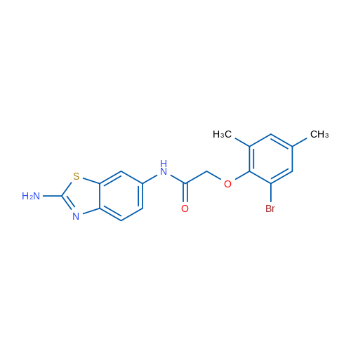 N-(2-Aminobenzo[d]thiazol-6-yl)-2-(2-bromo-4,6-dimethylphenoxy)acetamide 1g