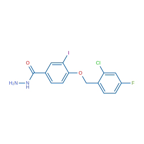 4-((2-Chloro-4-fluorobenzyl)oxy)-3-iodobenzohydrazide 1g