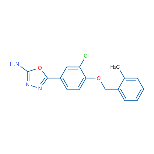 5-(3-Chloro-4-((2-methylbenzyl)oxy)phenyl)-1,3,4-oxadiazol-2-amine 1g