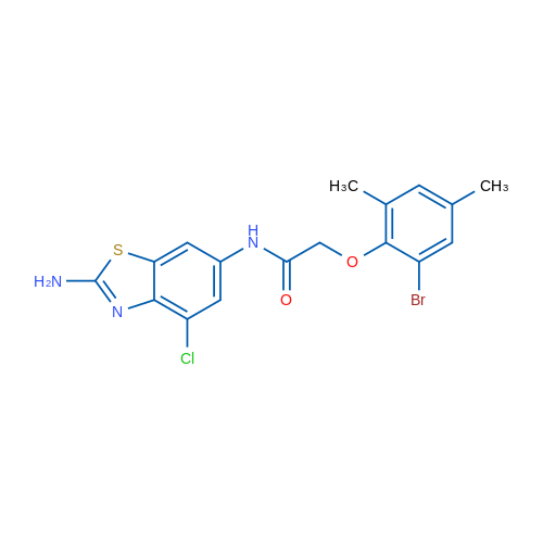 N-(2-Amino-4-chlorobenzo[d]thiazol-6-yl)-2-(2-bromo-4,6-dimethylphenoxy)acetamide 1g