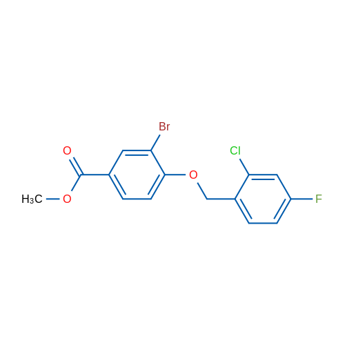 Methyl 3-bromo-4-((2-chloro-4-fluorobenzyl)oxy)benzoate 1g