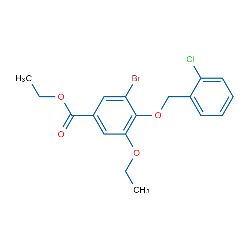 Ethyl 3-bromo-4-((2-chlorobenzyl)oxy)-5-ethoxybenzoate 1g