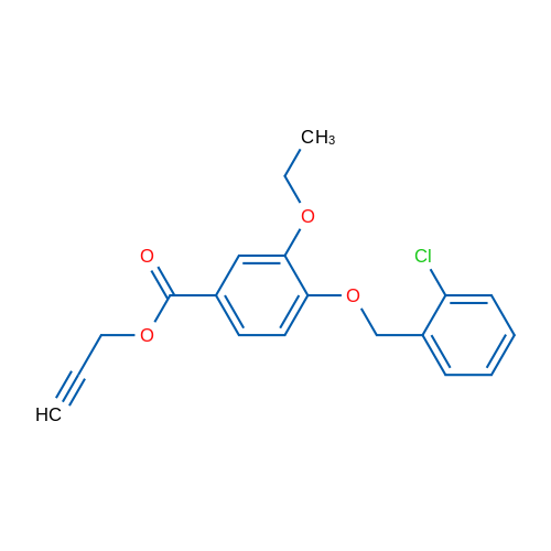 Prop-2-yn-1-yl 4-((2-chlorobenzyl)oxy)-3-ethoxybenzoate 1g