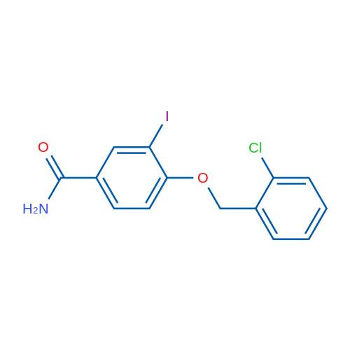 4-((2-Chlorobenzyl)oxy)-3-iodobenzamide 1g