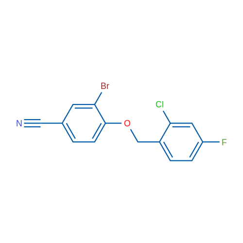 3-Bromo-4-((2-chloro-4-fluorobenzyl)oxy)benzonitrile 1g
