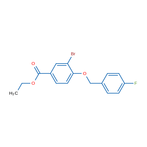 Ethyl 3-bromo-4-((4-fluorobenzyl)oxy)benzoate 1g