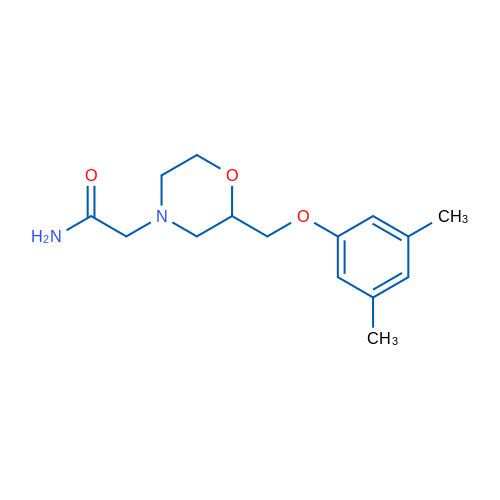 2-(2-((3,5-Dimethylphenoxy)methyl)morpholino)acetamide 1g