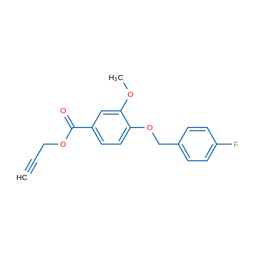 Prop-2-yn-1-yl 4-((4-fluorobenzyl)oxy)-3-methoxybenzoate 1g