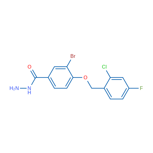 3-Bromo-4-((2-chloro-4-fluorobenzyl)oxy)benzohydrazide 1g