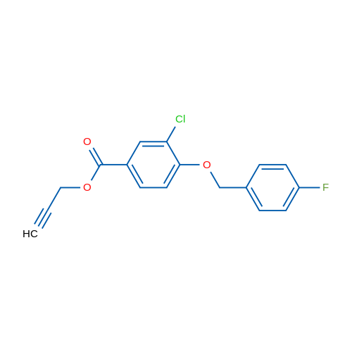 Prop-2-yn-1-yl 3-chloro-4-((4-fluorobenzyl)oxy)benzoate 1g