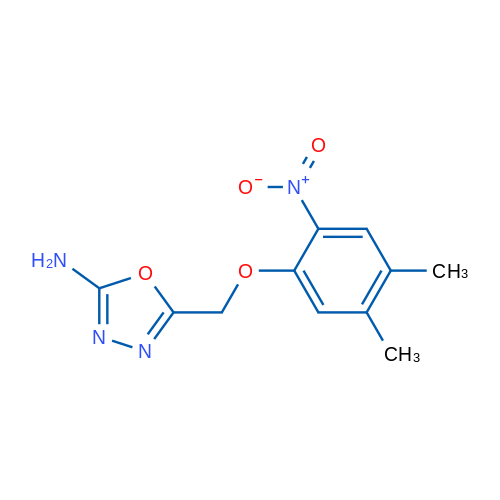 5-((4,5-Dimethyl-2-nitrophenoxy)methyl)-1,3,4-oxadiazol-2-amine 1g