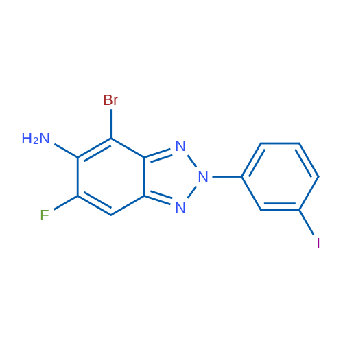 4-Bromo-6-fluoro-2-(3-iodophenyl)-2H-benzo[d][1,2,3]triazol-5-amine 1g