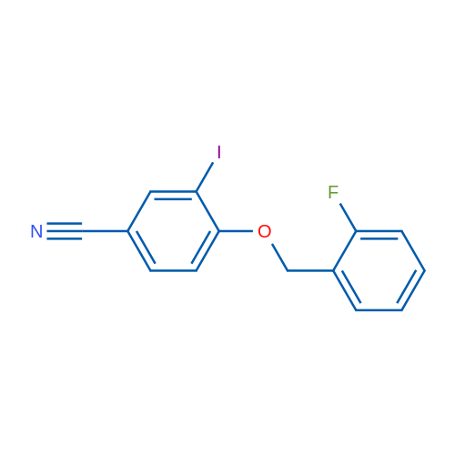 4-((2-Fluorobenzyl)oxy)-3-iodobenzonitrile 1g