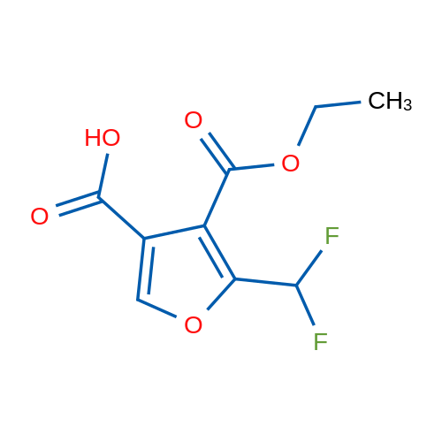 5-(Difluoromethyl)-4-(ethoxycarbonyl)furan-3-carboxylic acid 1g