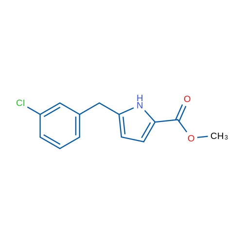 Methyl 5-(3-chlorobenzyl)-1H-pyrrole-2-carboxylate 1g