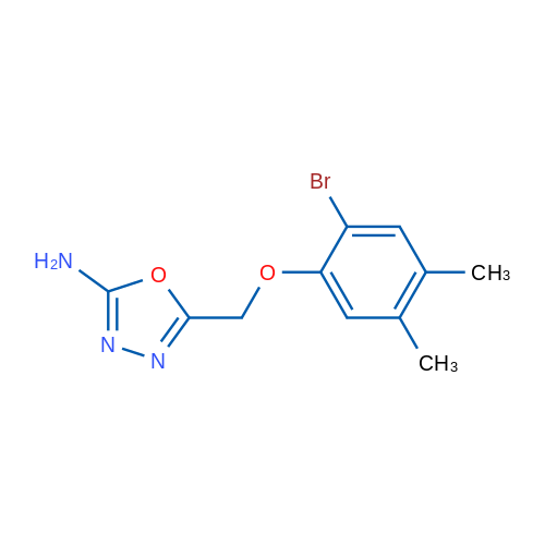 5-((2-Bromo-4,5-dimethylphenoxy)methyl)-1,3,4-oxadiazol-2-amine 1g