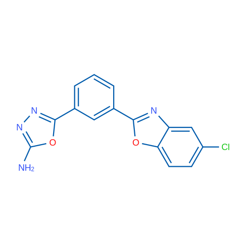 5-(3-(5-Chlorobenzo[d]oxazol-2-yl)phenyl)-1,3,4-oxadiazol-2-amine 1g