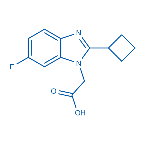 2-(2-Cyclobutyl-6-fluoro-1H-benzo[d]imidazol-1-yl)acetic acid 100mg