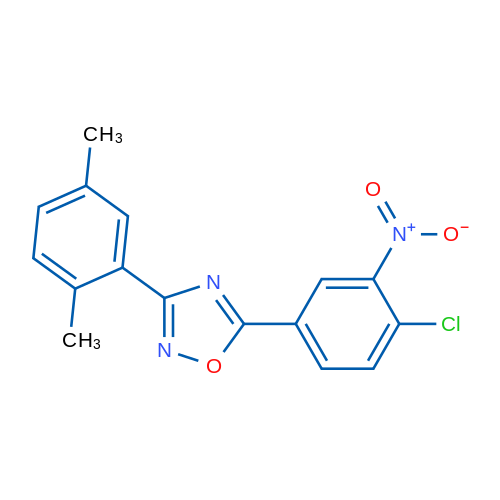5-(4-Chloro-3-nitrophenyl)-3-(2,5-dimethylphenyl)-1,2,4-oxadiazole 1g
