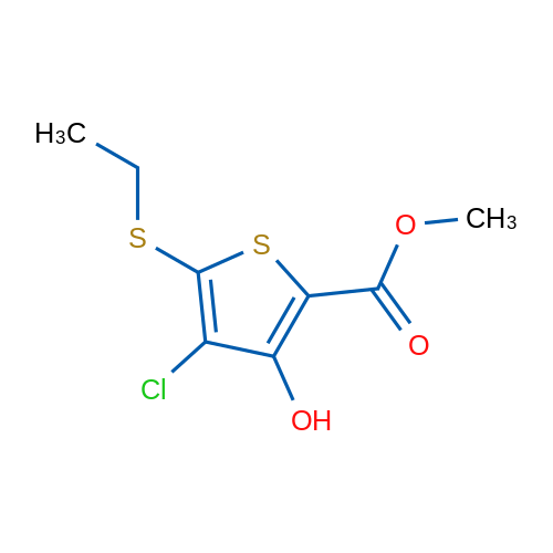 Methyl 4-chloro-5-(ethylthio)-3-hydroxythiophene-2-carboxylate 1g