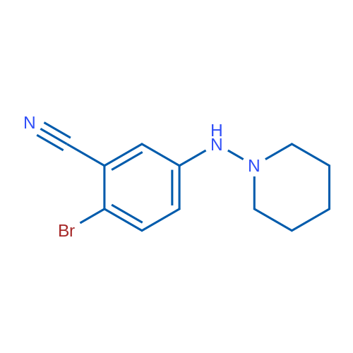 2-Bromo-5-(piperidin-1-ylamino)benzonitrile 1g