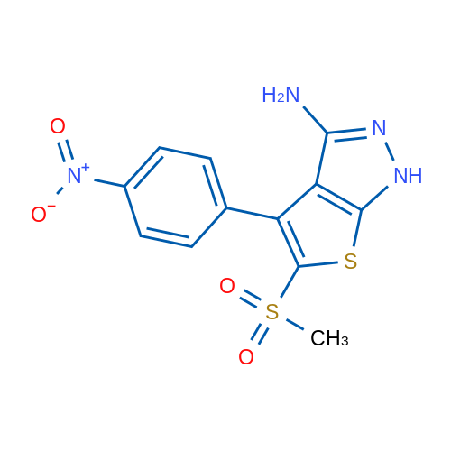 5-(Methylsulfonyl)-4-(4-nitrophenyl)-1H-thieno[2,3-c]pyrazol-3-amine 1g
