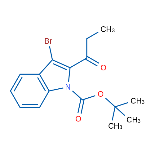 tert-Butyl 3-bromo-2-propionyl-1H-indole-1-carboxylate 1g