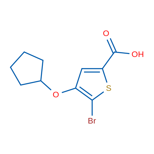 5-Bromo-4-(cyclopentyloxy)thiophene-2-carboxylic acid 1g
