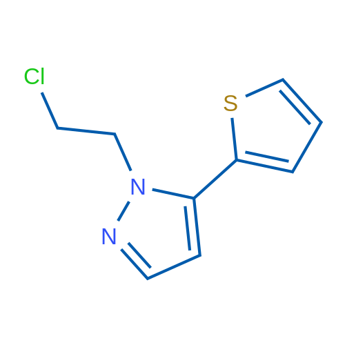 1-(2-Chloroethyl)-5-(thiophen-2-yl)-1H-pyrazole 1g