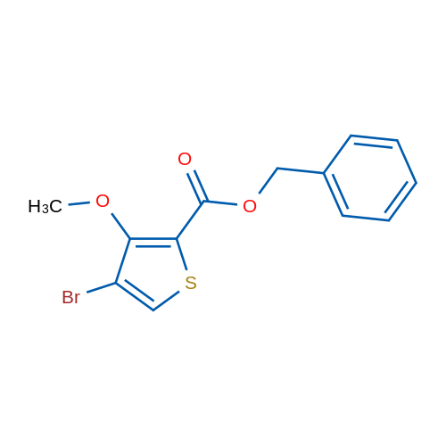 Benzyl 4-bromo-3-methoxythiophene-2-carboxylate 1g