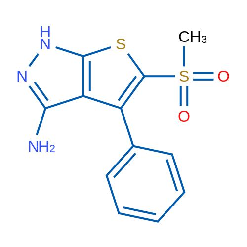 5-(Methylsulfonyl)-4-phenyl-1H-thieno[2,3-c]pyrazol-3-amine 1g