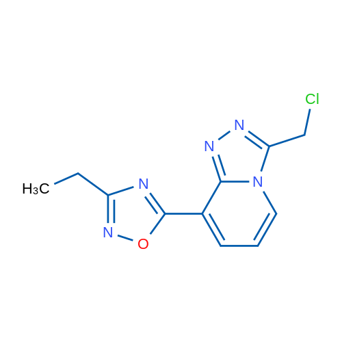 5-(3-(Chloromethyl)-[1,2,4]triazolo[4,3-a]pyridin-8-yl)-3-ethyl-1,2,4-oxadiazole 1g