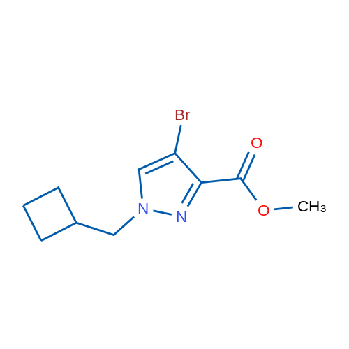 Methyl 4-bromo-1-(cyclobutylmethyl)-1H-pyrazole-3-carboxylate 1g