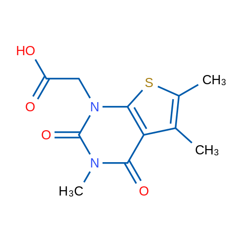 2-(3,5,6-Trimethyl-2,4-dioxo-3,4-dihydrothieno[2,3-d]pyrimidin-1(2H)-yl)acetic acid 1g
