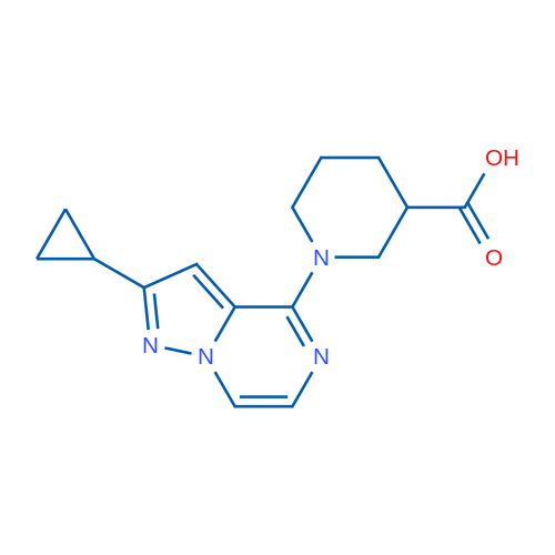 1-(2-Cyclopropylpyrazolo[1,5-a]pyrazin-4-yl)piperidine-3-carboxylic acid 1g