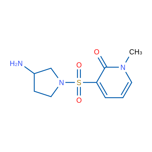 3-((3-Aminopyrrolidin-1-yl)sulfonyl)-1-methylpyridin-2(1H)-one 1g