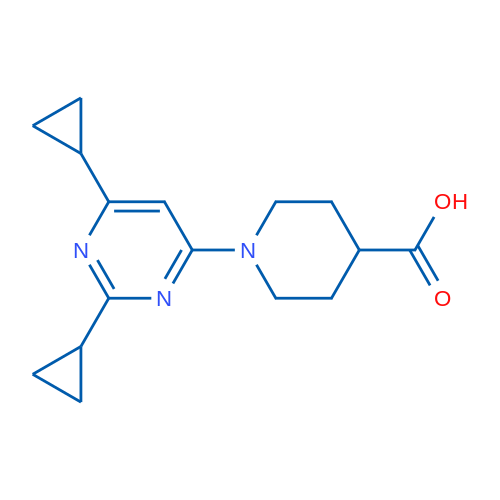 1-(2,6-Dicyclopropylpyrimidin-4-yl)piperidine-4-carboxylic acid 1g
