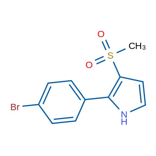 2-(4-Bromophenyl)-3-(methylsulfonyl)-1H-pyrrole 1g