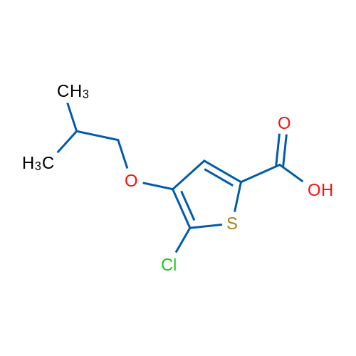 5-Chloro-4-isobutoxythiophene-2-carboxylic acid 1g