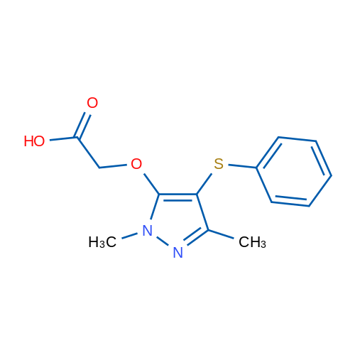 2-((1,3-Dimethyl-4-(phenylthio)-1H-pyrazol-5-yl)oxy)acetic acid 1g