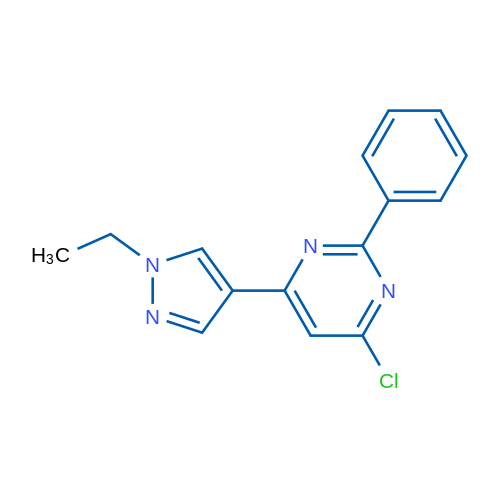 4-Chloro-6-(1-ethyl-1H-pyrazol-4-yl)-2-phenylpyrimidine 1g