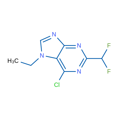 6-Chloro-2-(difluoromethyl)-7-ethyl-7H-purine 1g
