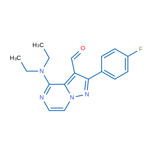 4-(Diethylamino)-2-(4-fluorophenyl)pyrazolo[1,5-a]pyrazine-3-carbaldehyde 1g