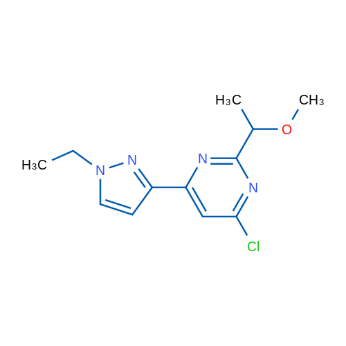 4-Chloro-6-(1-ethyl-1H-pyrazol-3-yl)-2-(1-methoxyethyl)pyrimidine 1g
