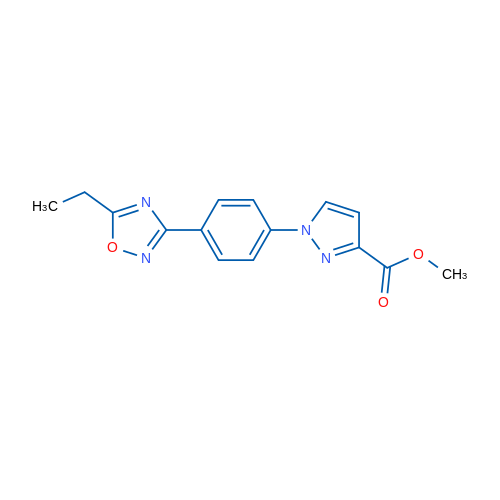 Methyl 1-[4-(5-ethyl-1,2,4-oxadiazol-3-yl)phenyl]-1H-pyrazole-3-carboxylate 1g