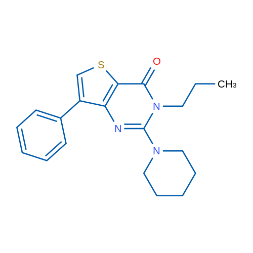 7-Phenyl-2-(piperidin-1-yl)-3-propyl-3H,4H-thieno[3,2-d]pyrimidin-4-one 1g
